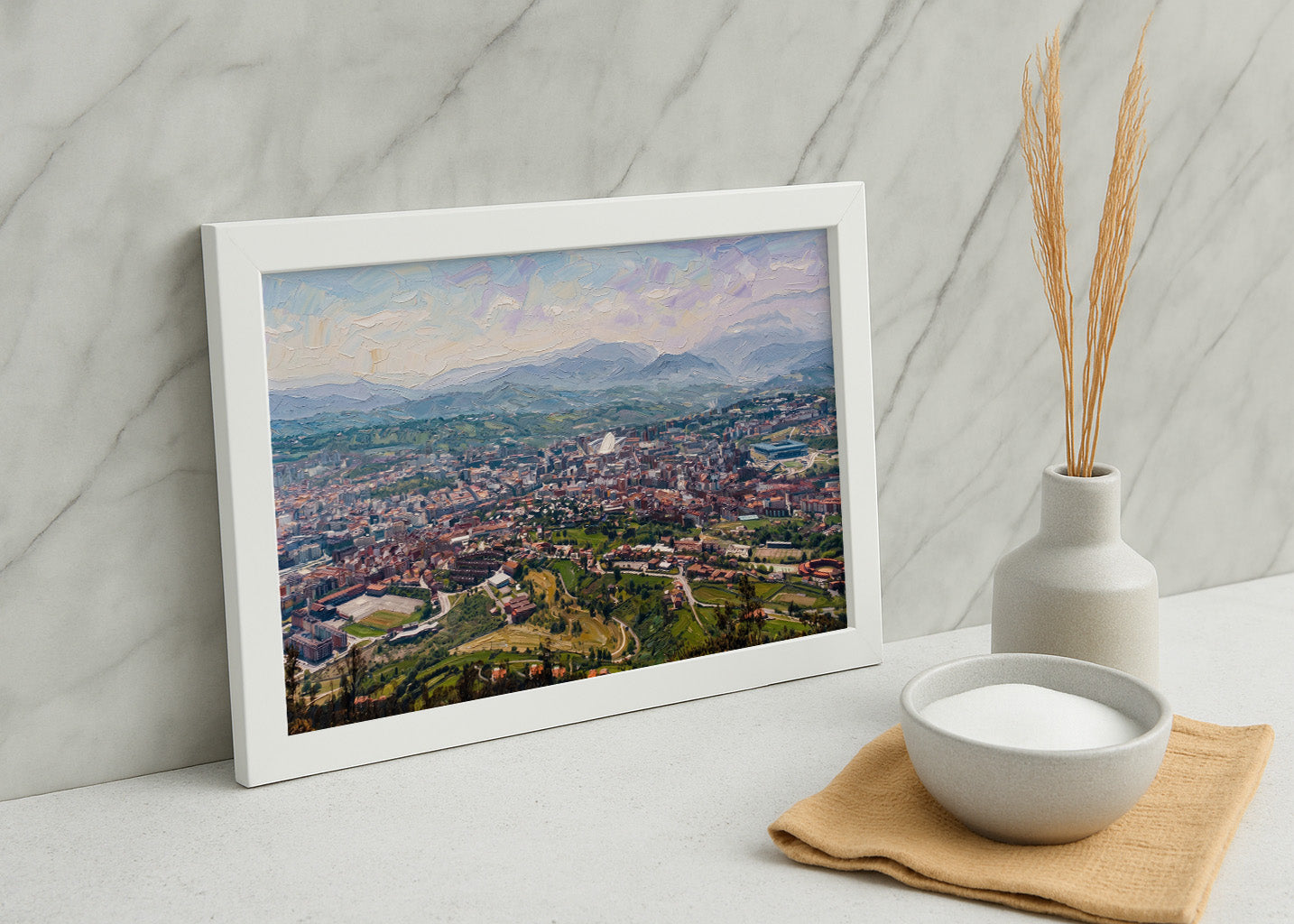 Cuadro Panorámica de Oviedo estilo Óleo