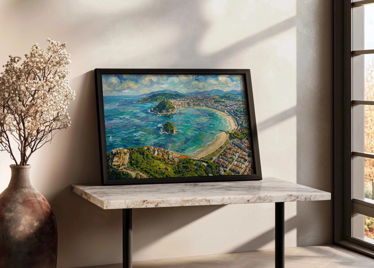Cuadro Panorámica de San Sebastián - Impresionista