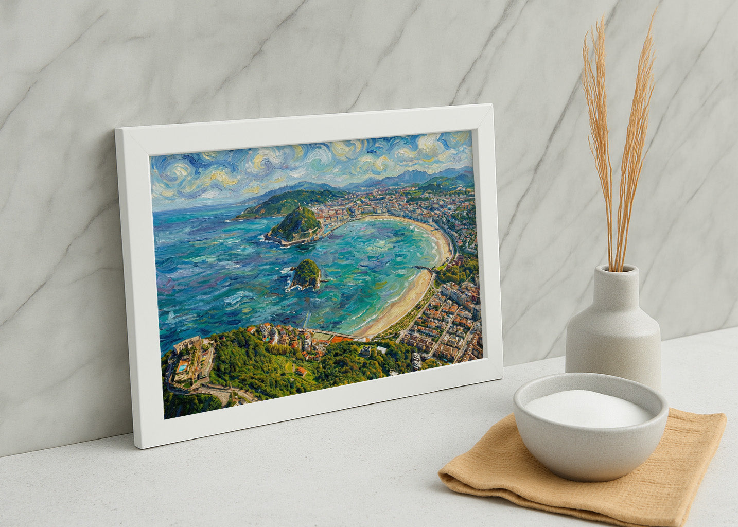 Cuadro Panorámica de San Sebastián - Impresionista