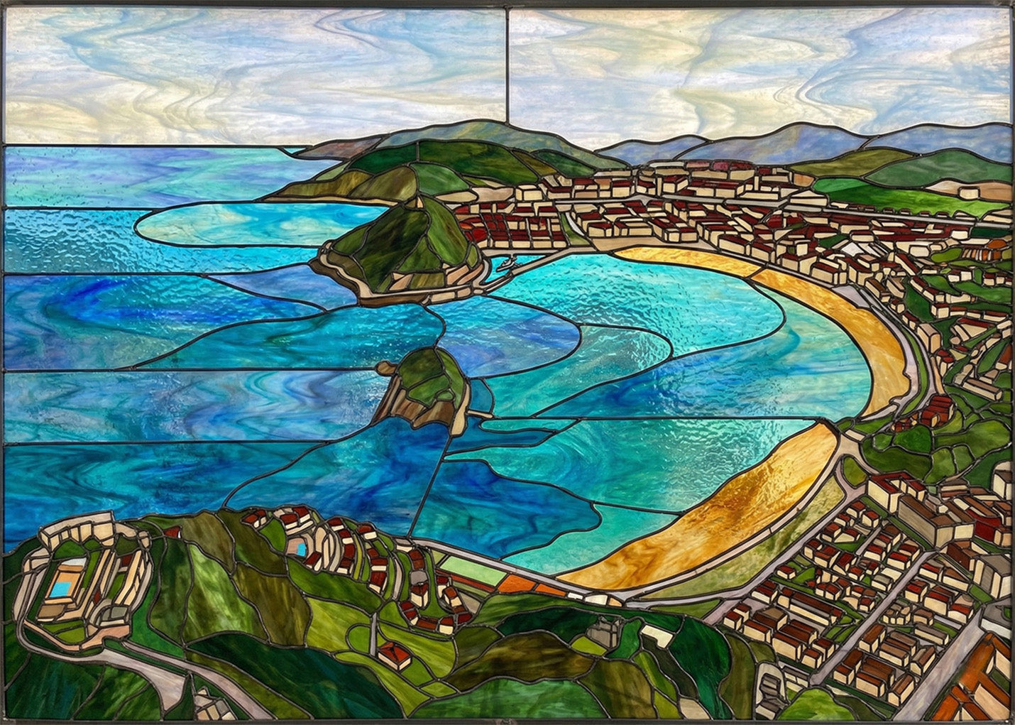 Cuadro Panorámica de San Sebastián - Vidriera