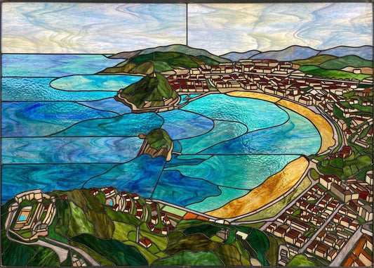 Cuadro Panorámica de San Sebastián - Vidriera