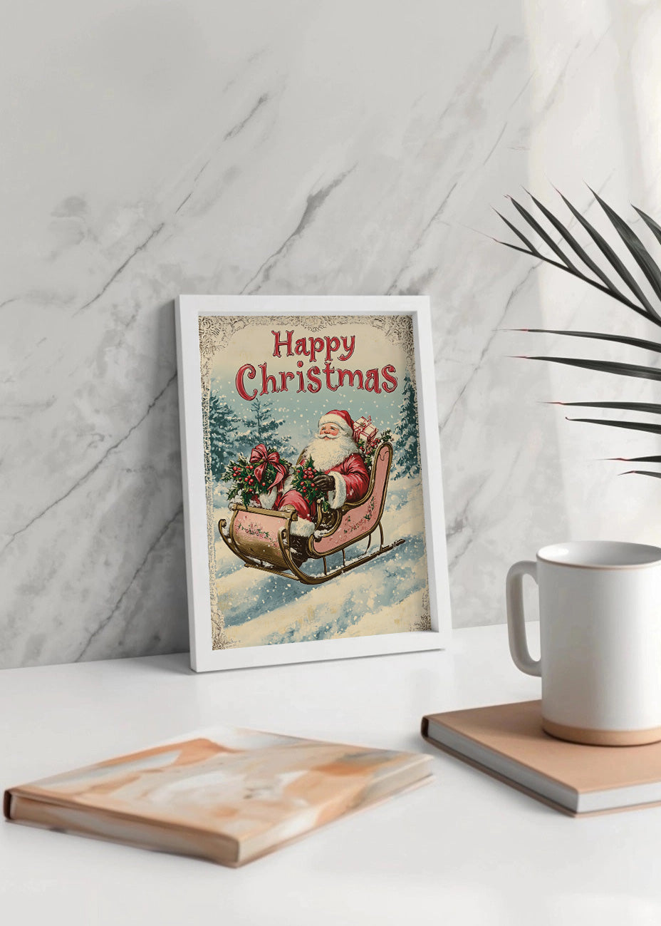 Cuadro ​Papa noel en trineo