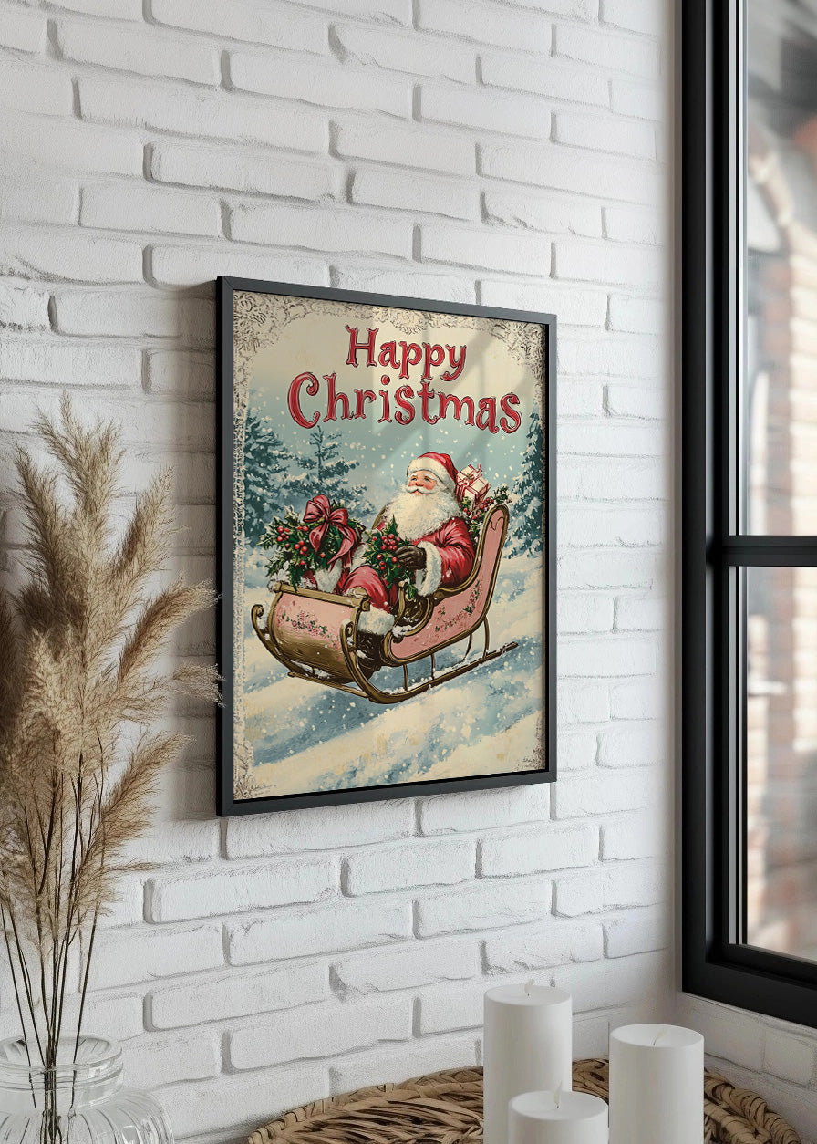 Cuadro ​Papa noel en trineo