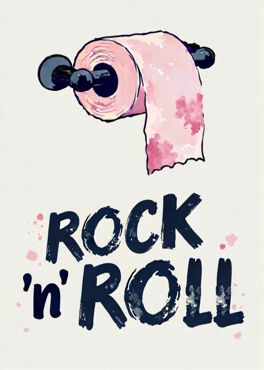 Cuadro Papel de baño rockero