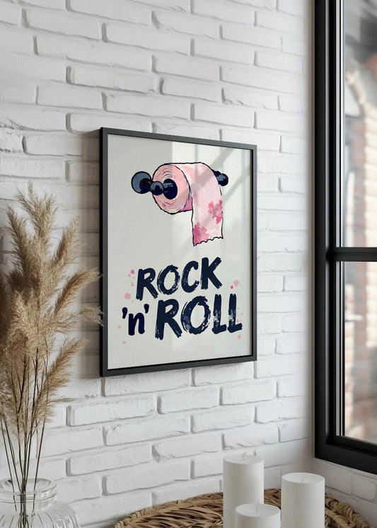 Cuadro Papel de baño rockero