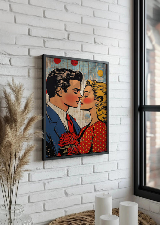 Cuadro ​Pareja enamorada Pop Art
