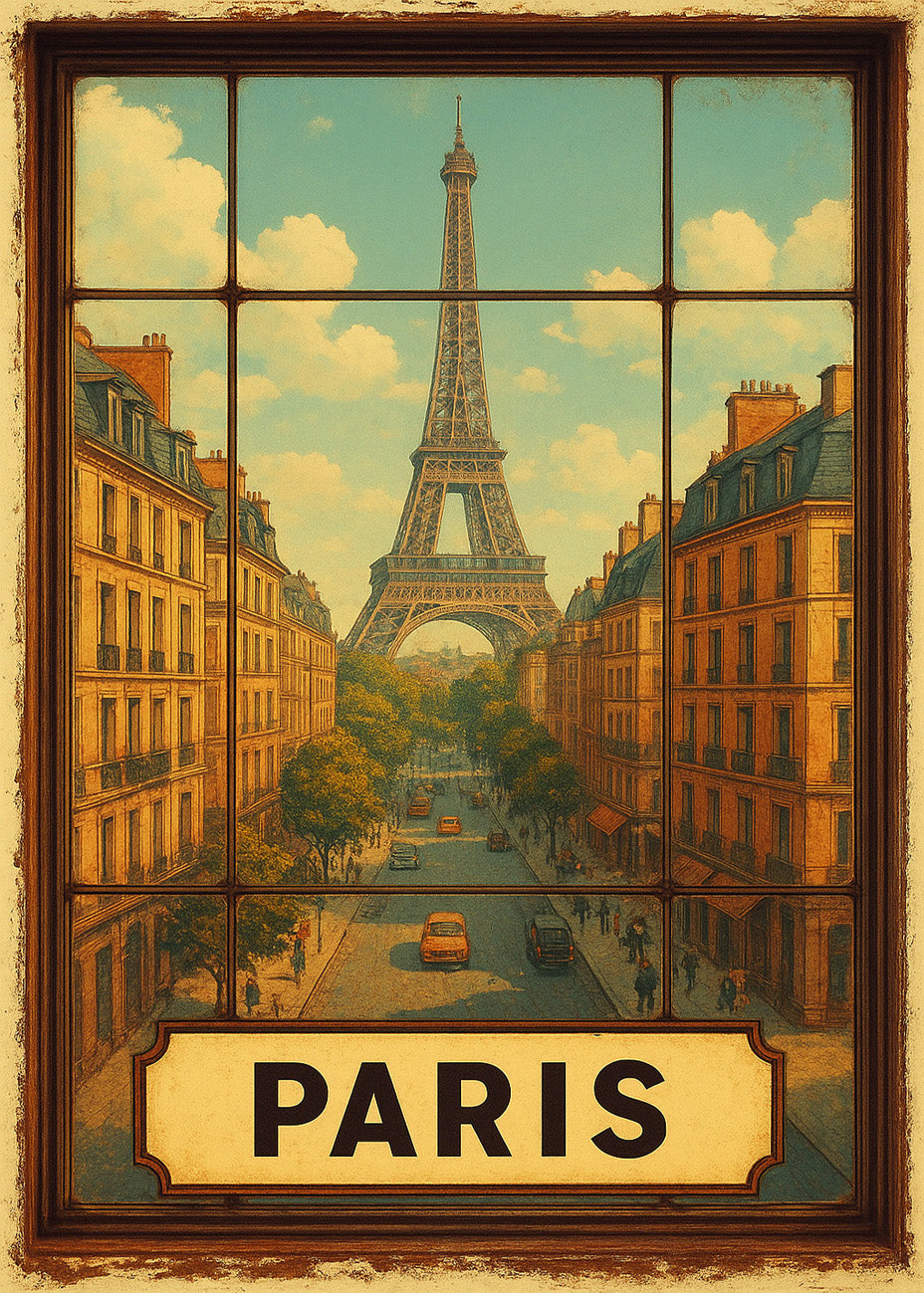Cuadro Paris estilo poster vintage