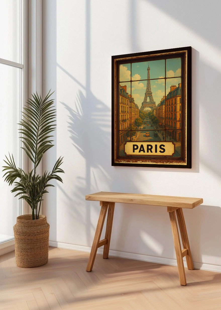 Cuadro Paris estilo poster vintage