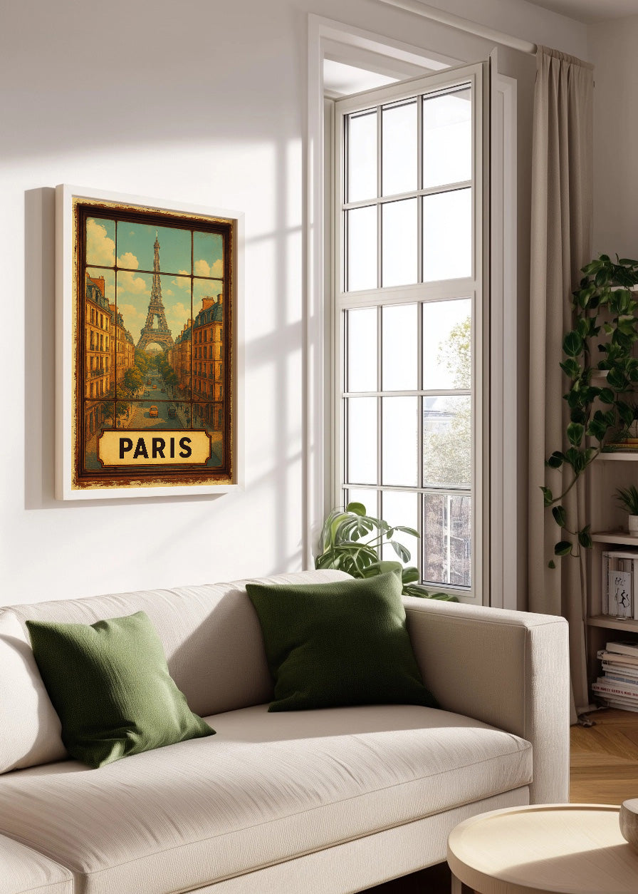 Cuadro Paris estilo poster vintage
