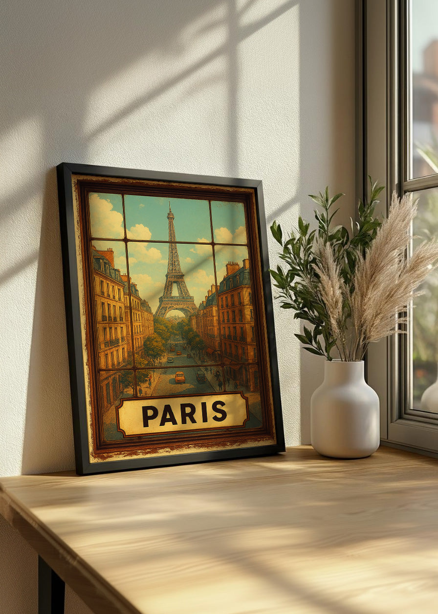 Cuadro Paris estilo poster vintage