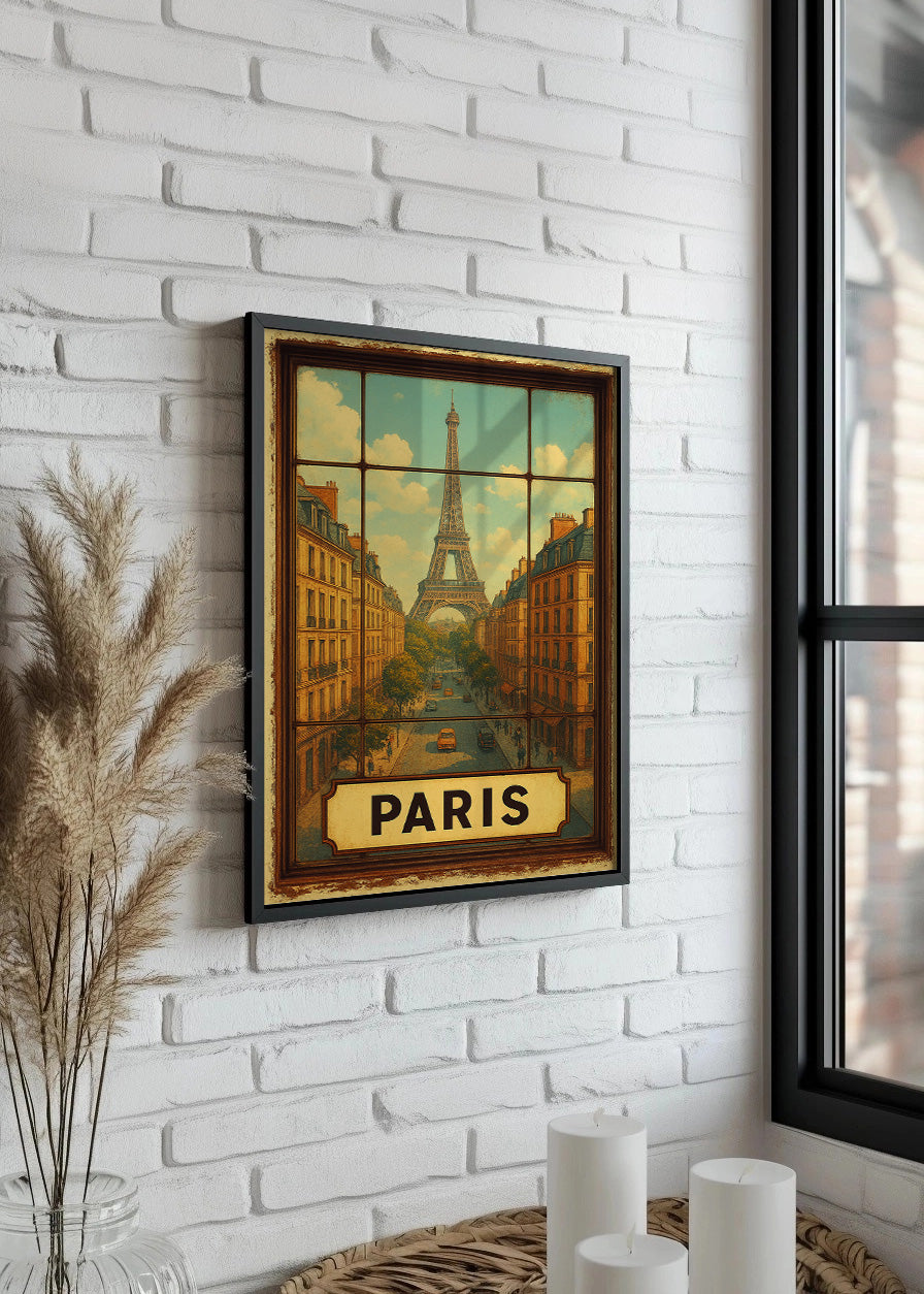 Cuadro Paris estilo poster vintage