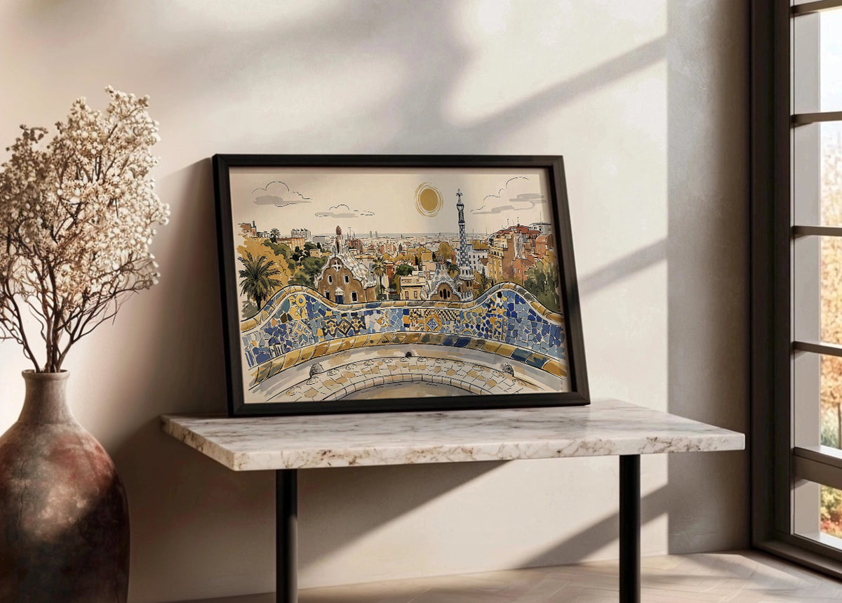 Cuadro Parque Guell - New Beige