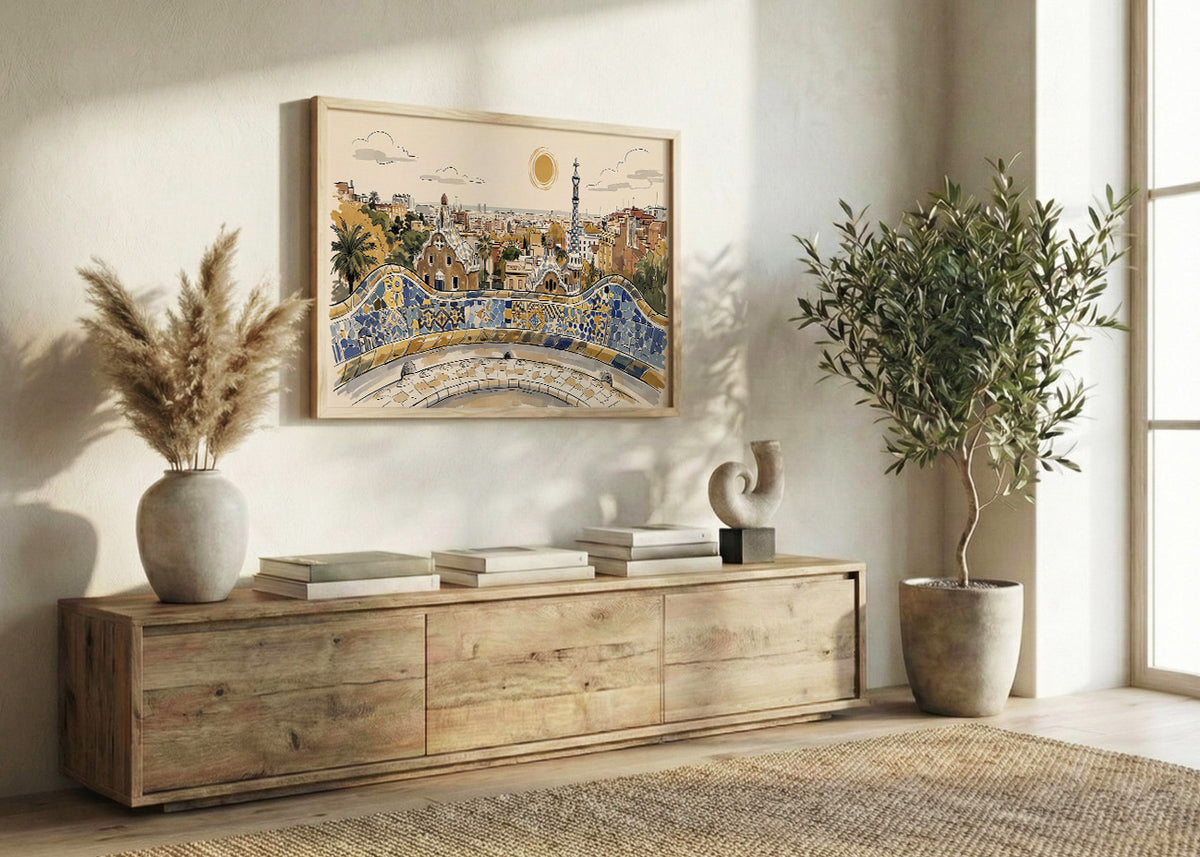 Cuadro Parque Guell - New Beige