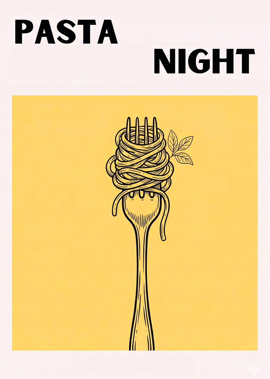 Cuadro Pasta night