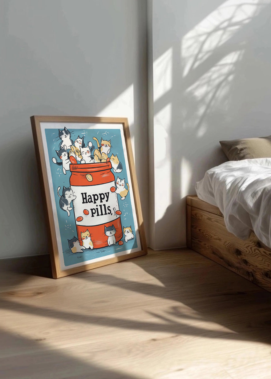 Cuadro ​Pastillas felices de gatitos