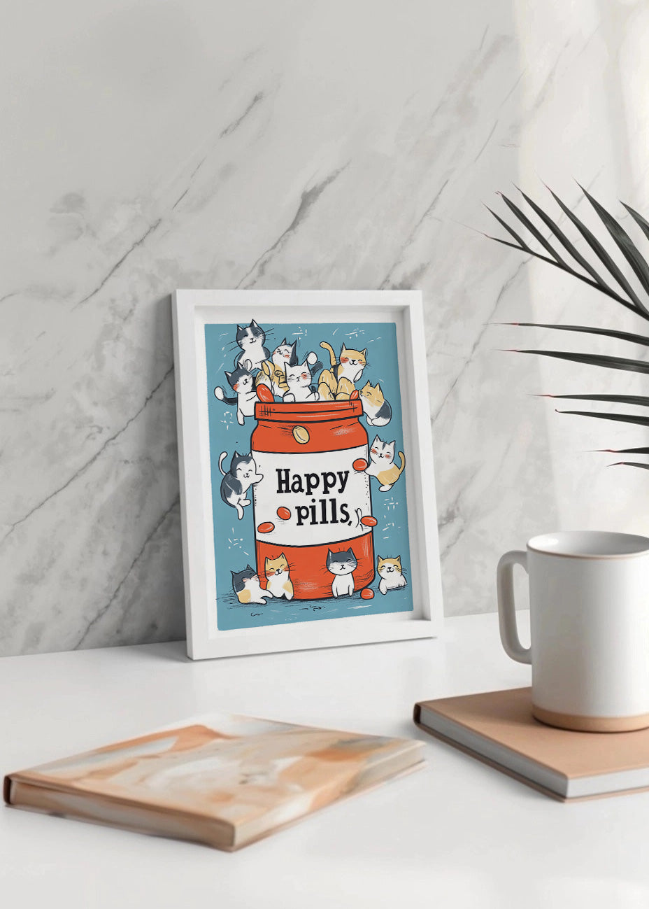 Cuadro ​Pastillas felices de gatitos