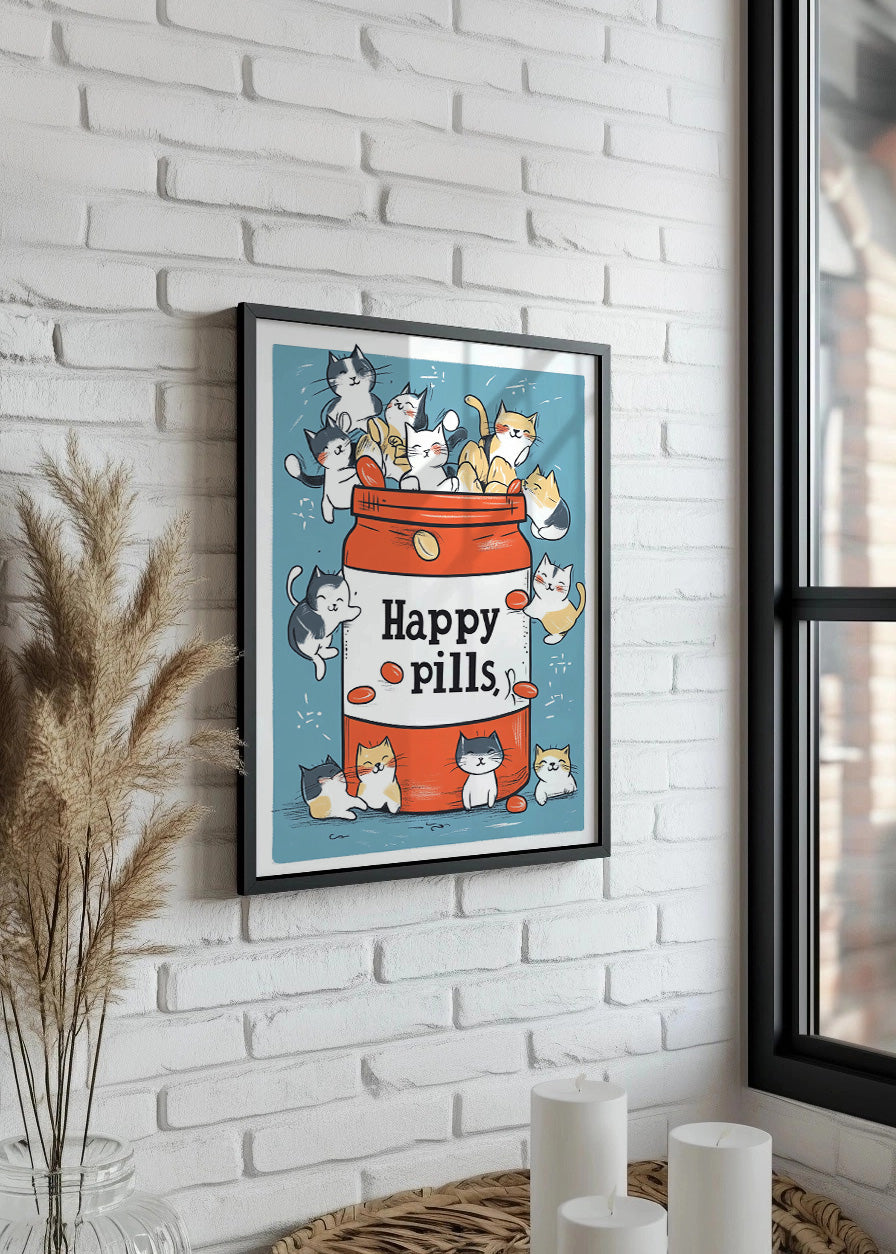 Cuadro ​Pastillas felices de gatitos