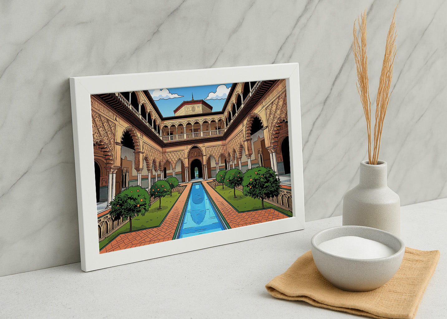 Cuadro Patio de Doncellas del Real Alcázar - Cómic