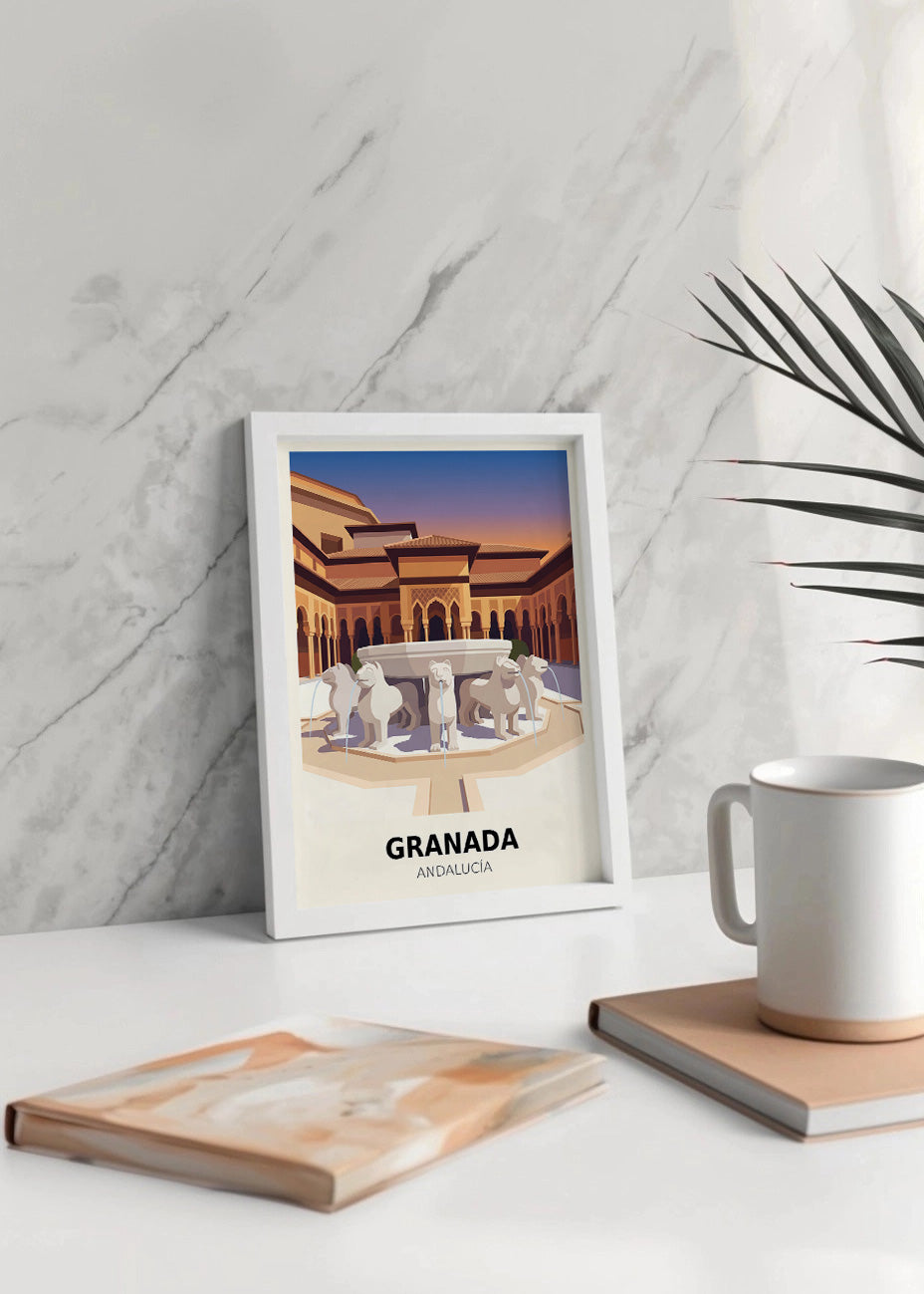 Cuadro Patio de los leones Alhambra - Poster