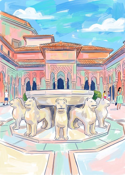 Cuadro Patio de los leones Alhambra - Soft