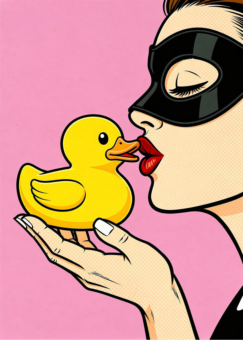 Cuadro Patito afortunado de cómic