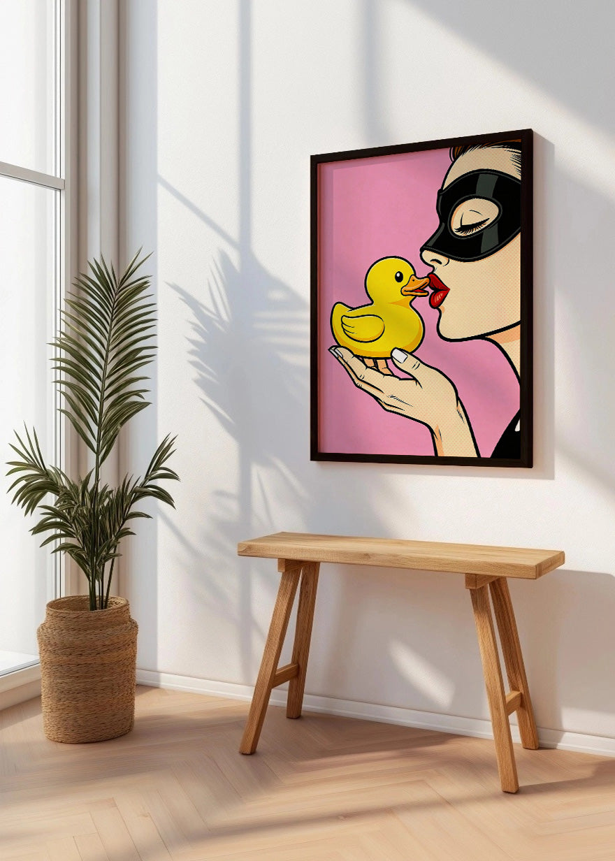 Cuadro Patito afortunado de cómic