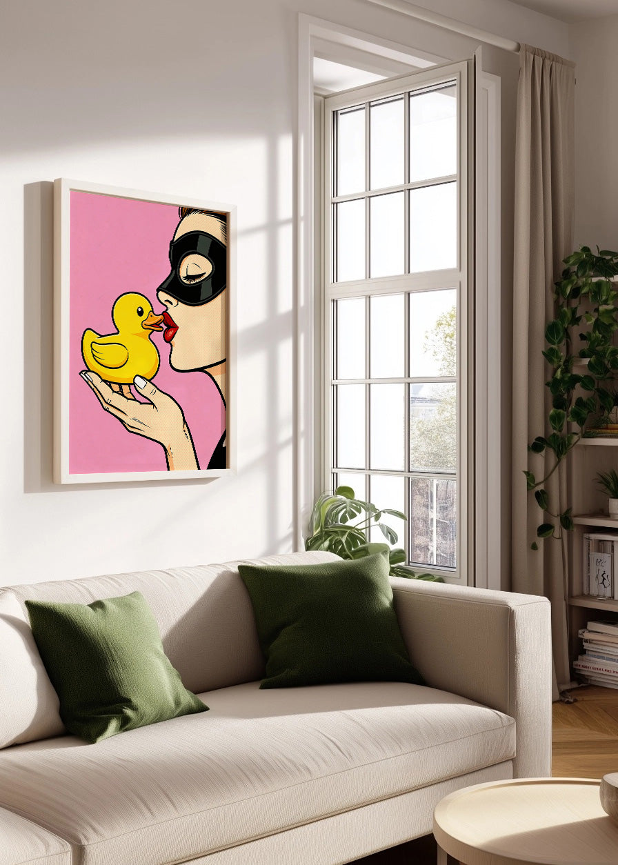 Cuadro Patito afortunado de cómic