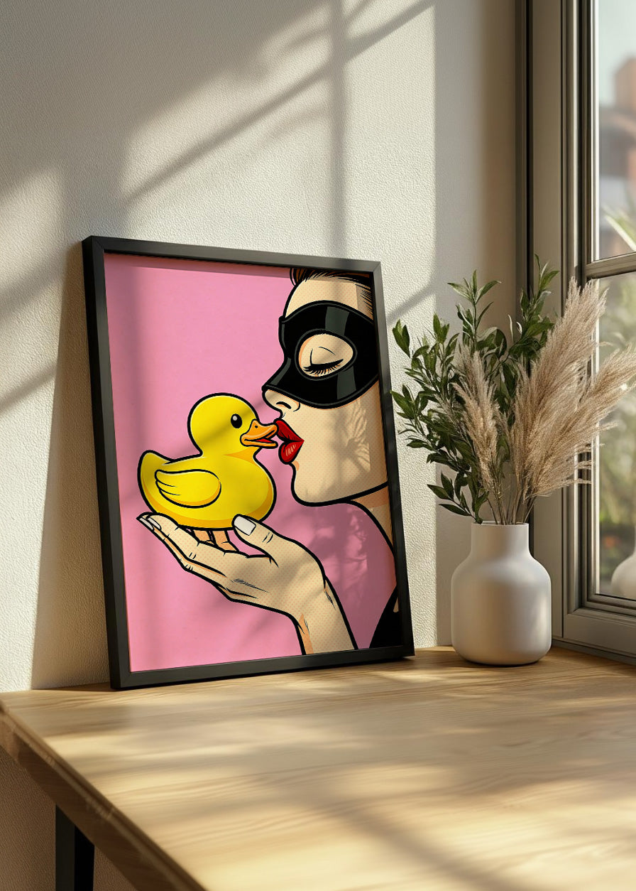 Cuadro Patito afortunado de cómic