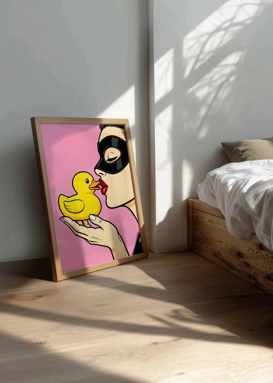 Cuadro Patito afortunado de cómic