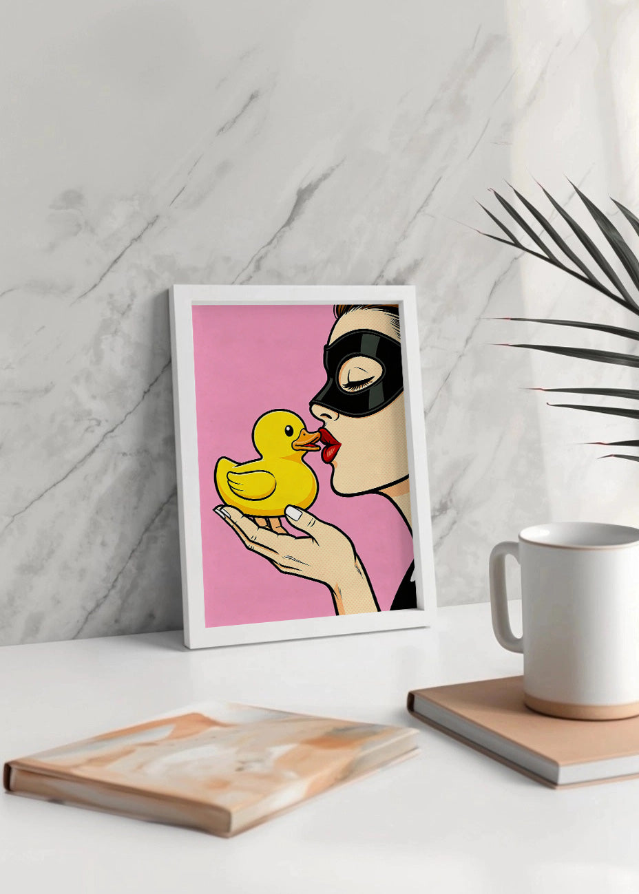 Cuadro Patito afortunado de cómic