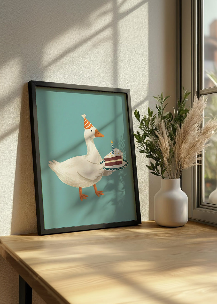 Cuadro Pato de cumpleaños