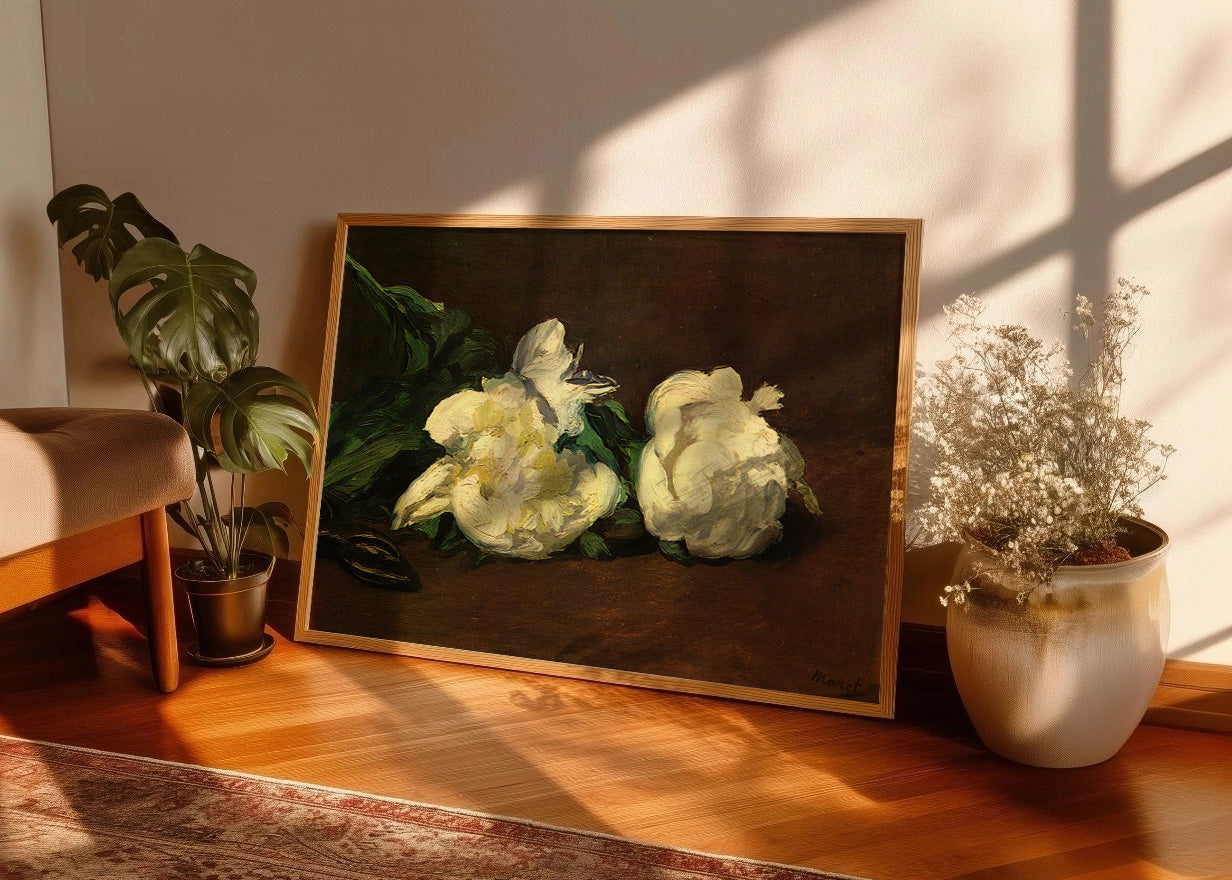 Cuadro ​Peonías blancas con tijeras (Edouard Manet)