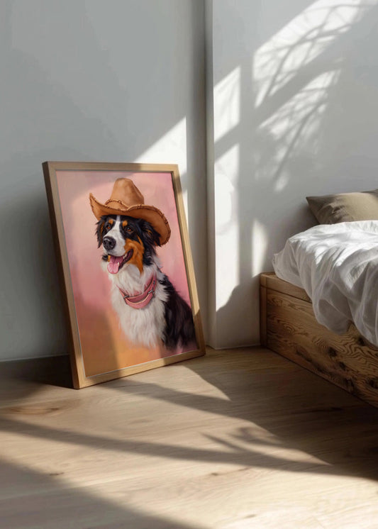 Cuadro Perro cowboy