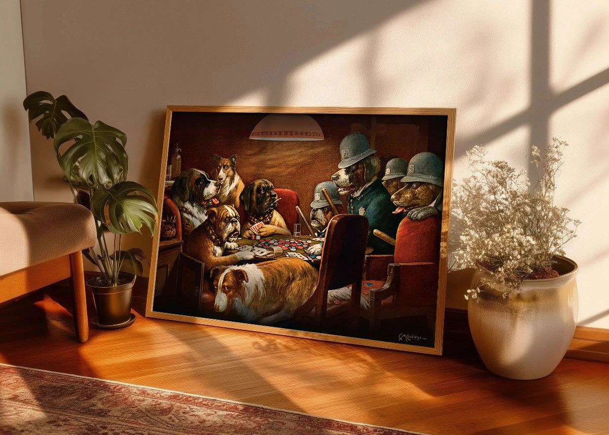 Cuadro ​Perros Jugando al Poker (Cassius Marcellus Coolidge)