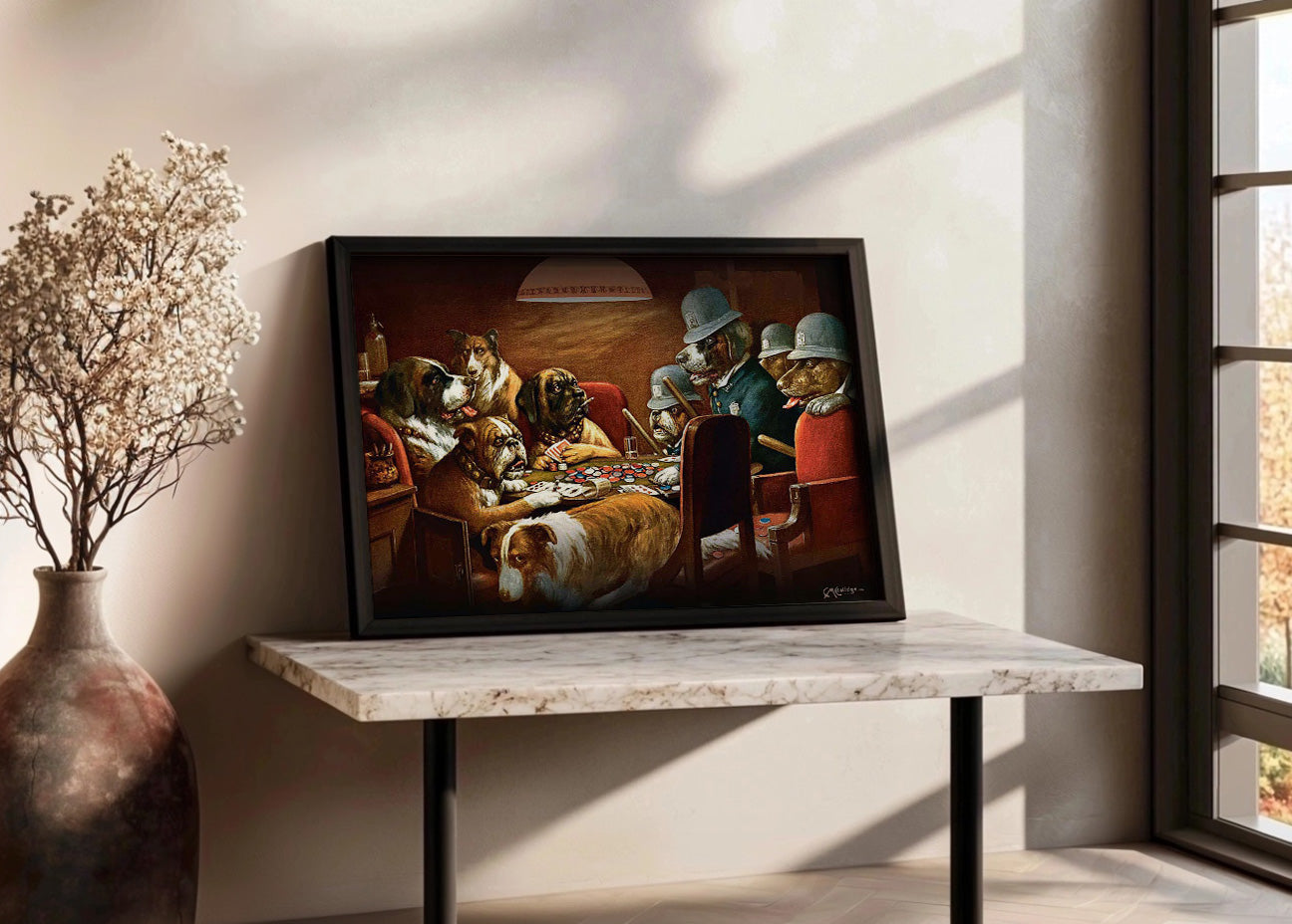 Cuadro ​Perros Jugando al Poker (Cassius Marcellus Coolidge)