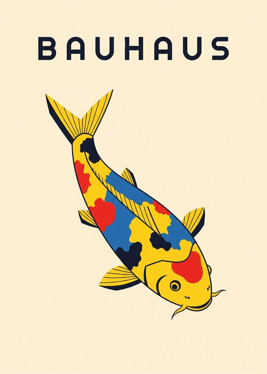 Cuadro Pez Koi Bauhaus