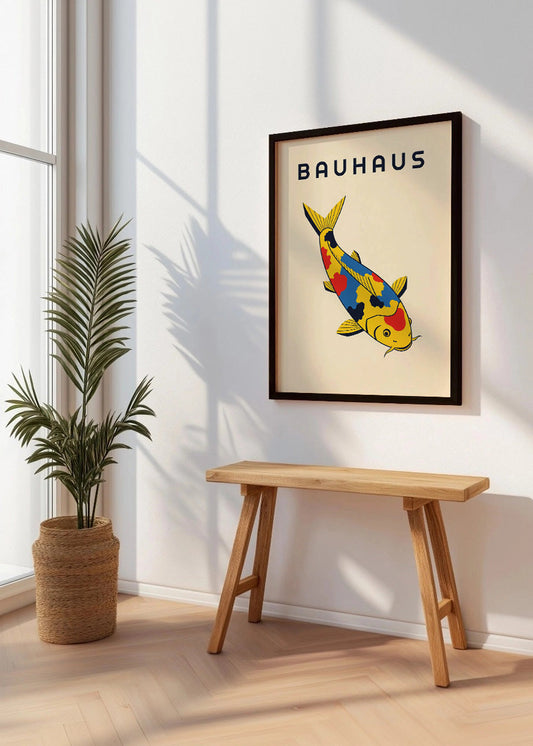 Cuadro Pez Koi Bauhaus