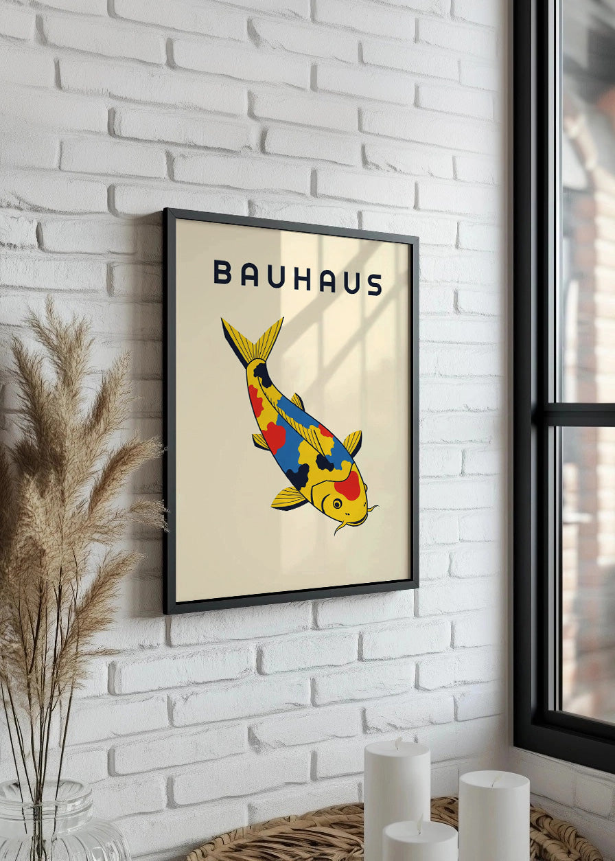 Cuadro Pez Koi Bauhaus