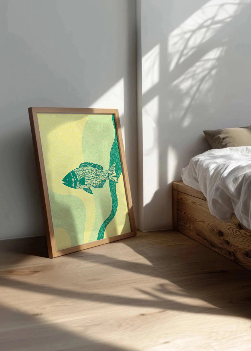 Cuadro Pez verde