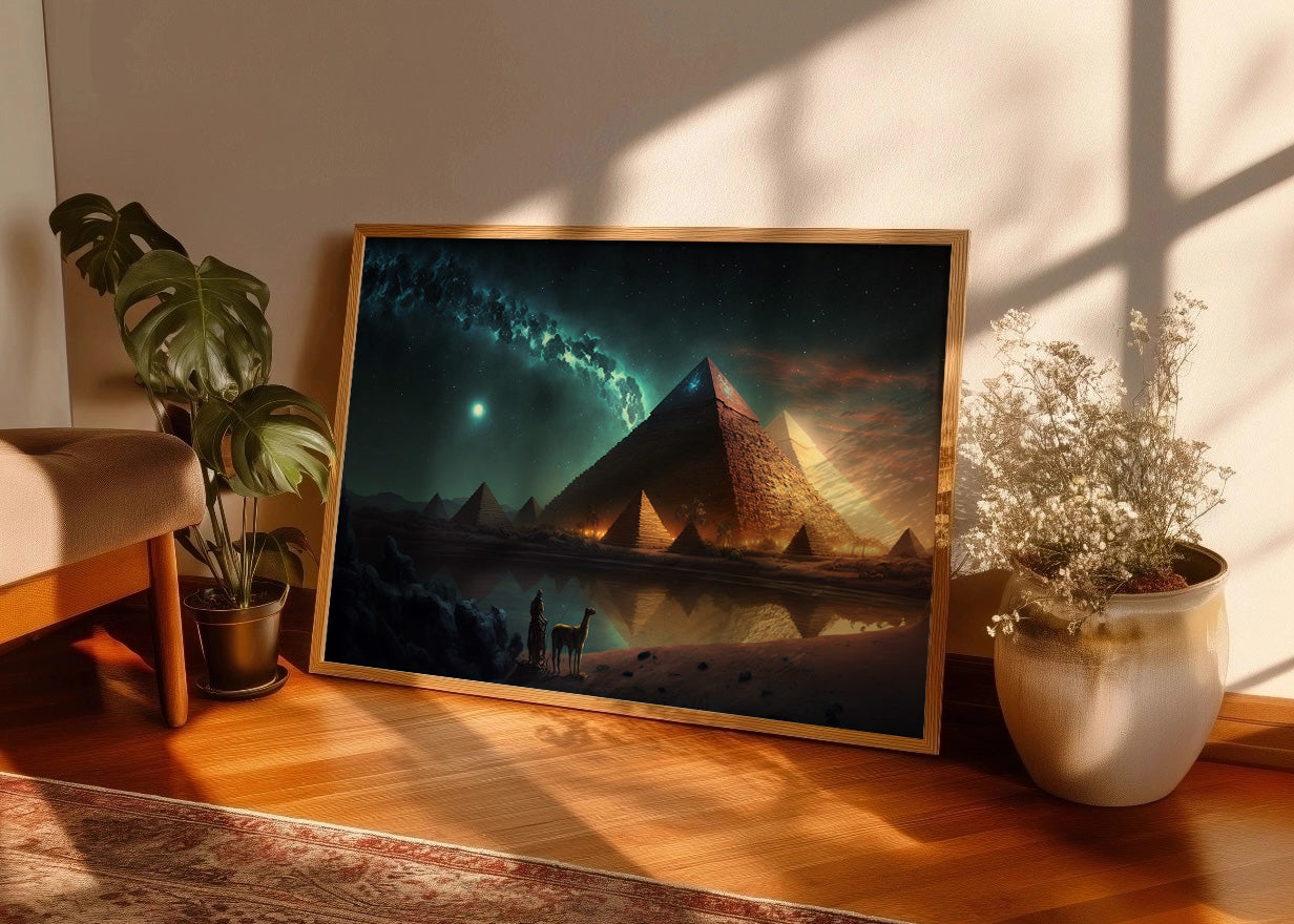 Cuadro ​Oasis en mitad de las pirámides