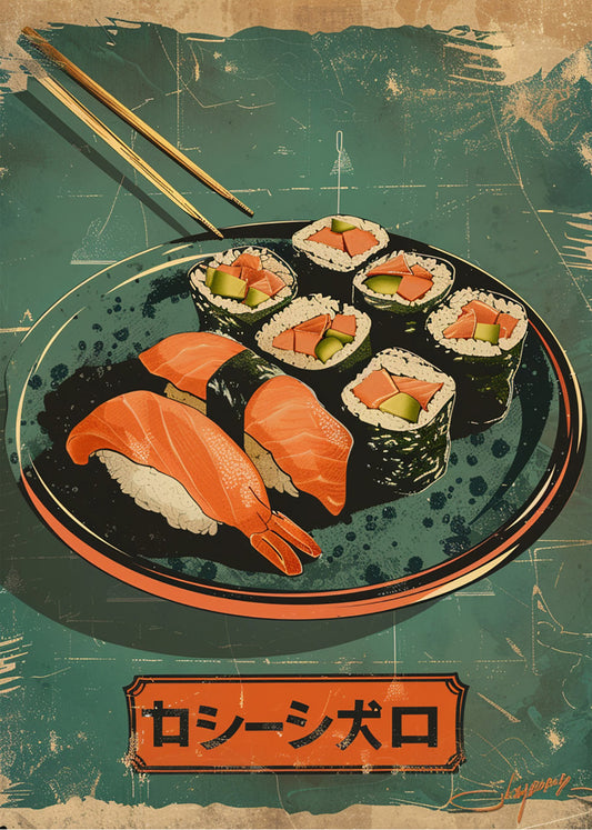 Cuadro ​Plato de shushi restaurante