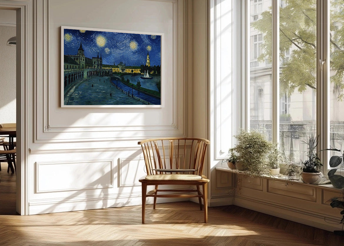 Cuadro ​Plaza España de Sevilla - Van Gogh