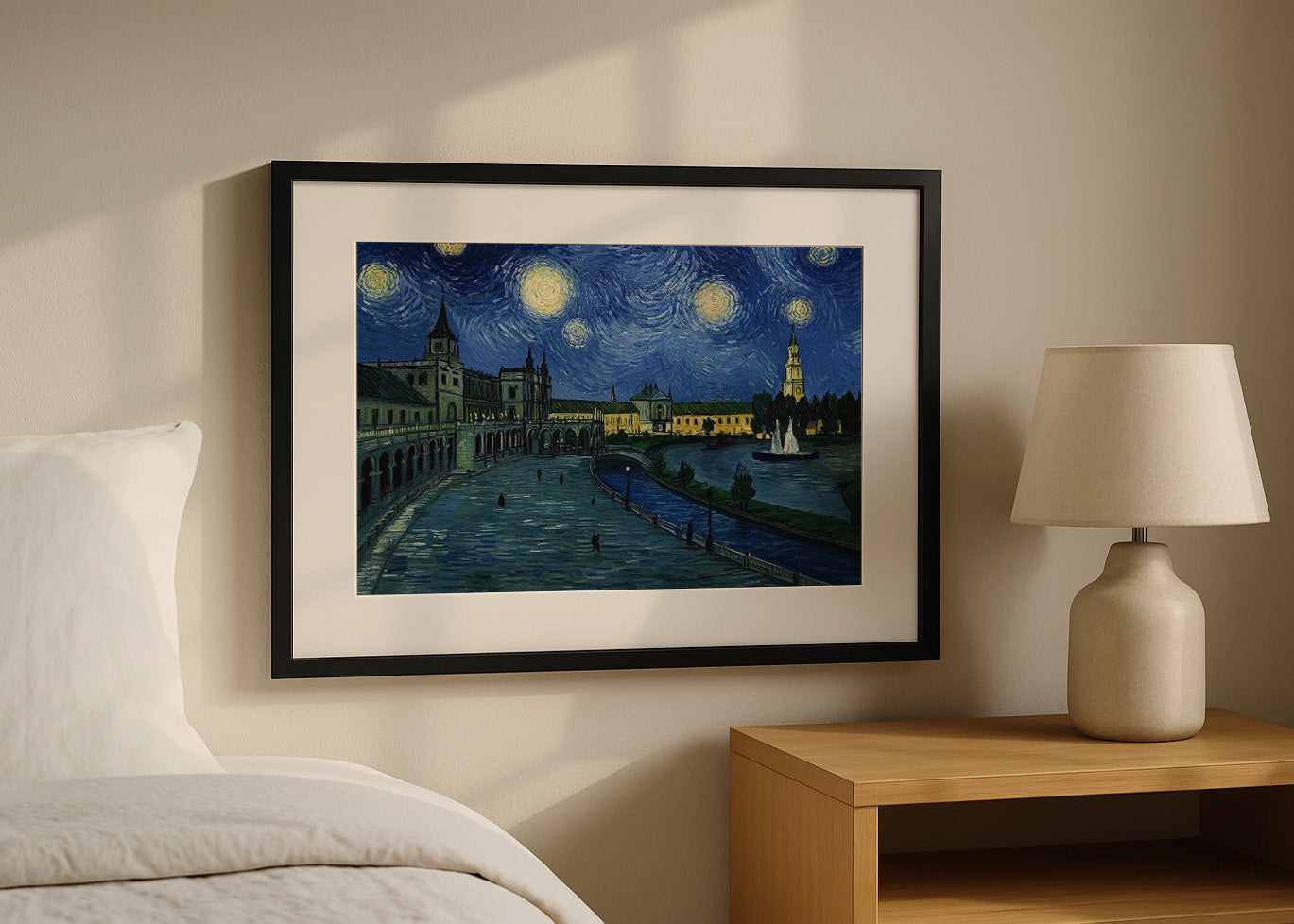 Cuadro ​Plaza España de Sevilla - Van Gogh