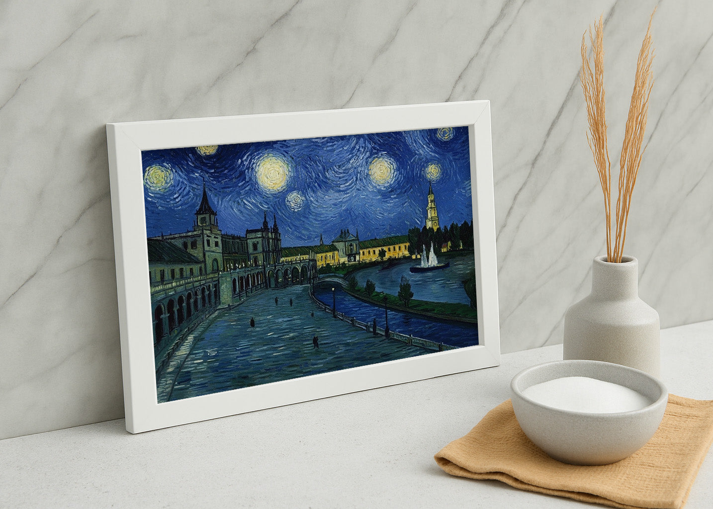 Cuadro ​Plaza España de Sevilla - Van Gogh