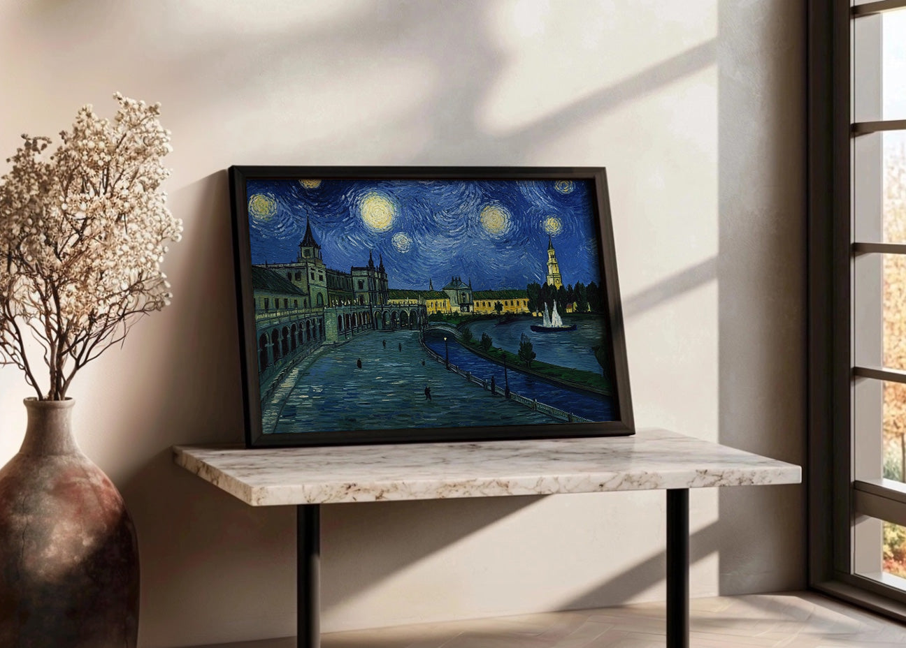 Cuadro ​Plaza España de Sevilla - Van Gogh