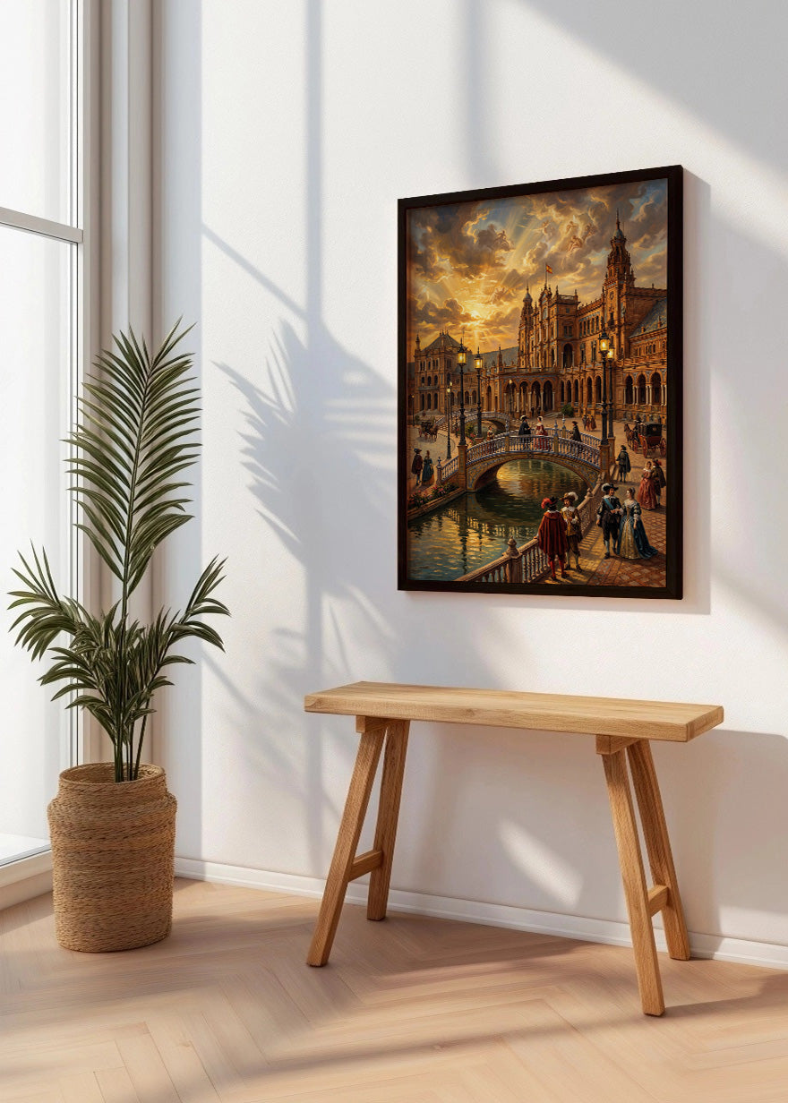 Cuadro Plaza España de Sevilla - Barroco