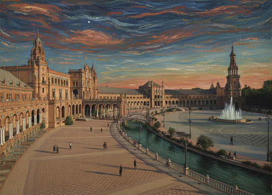 Cuadro Plaza España de Sevilla - Expresionismo