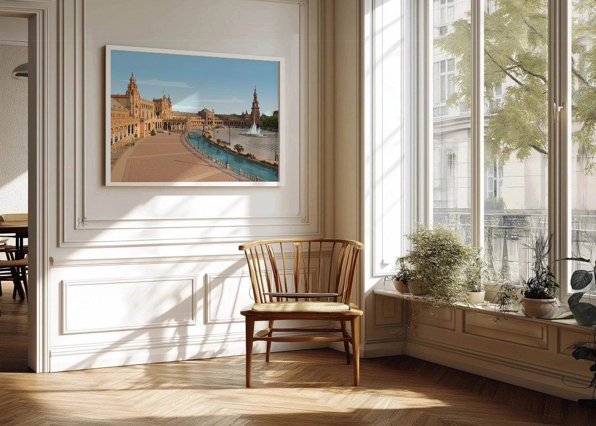Cuadro Plaza España de Sevilla - Flat Poster