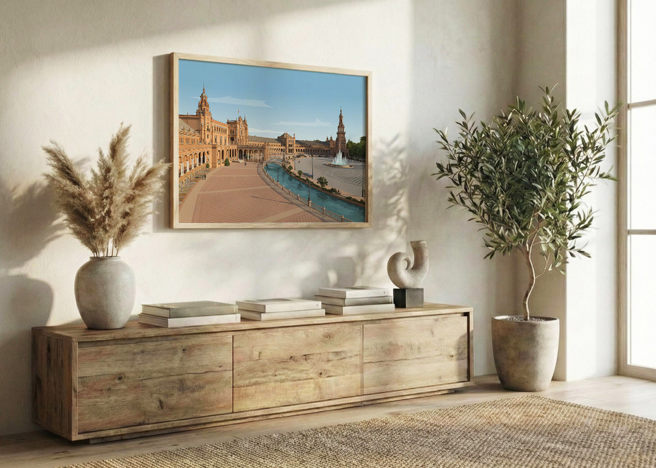 Cuadro Plaza España de Sevilla - Flat Poster