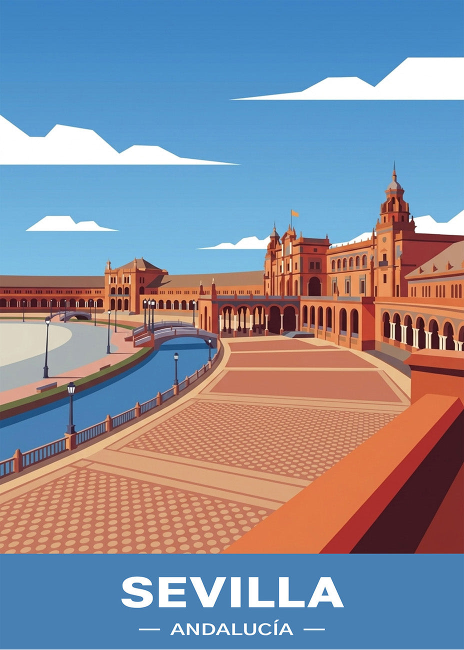 Cuadro Plaza España de Sevilla - Flat